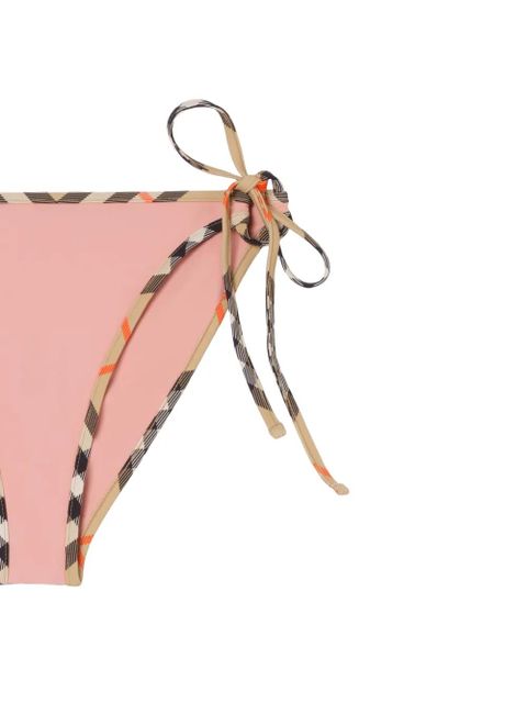 Burberry check trim bikini briefs - Pink - zdjęcie produktu nr 2