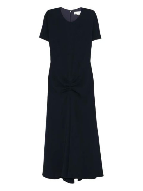 Victoria Beckham short-sleeve gathered dress - Blue - zdjęcie produktu nr 1