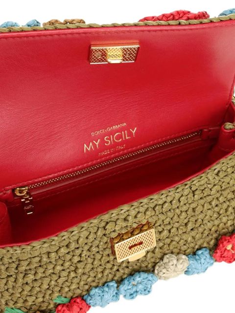 Dolce & Gabbana My Sicily raffia crochet tote bag - Green