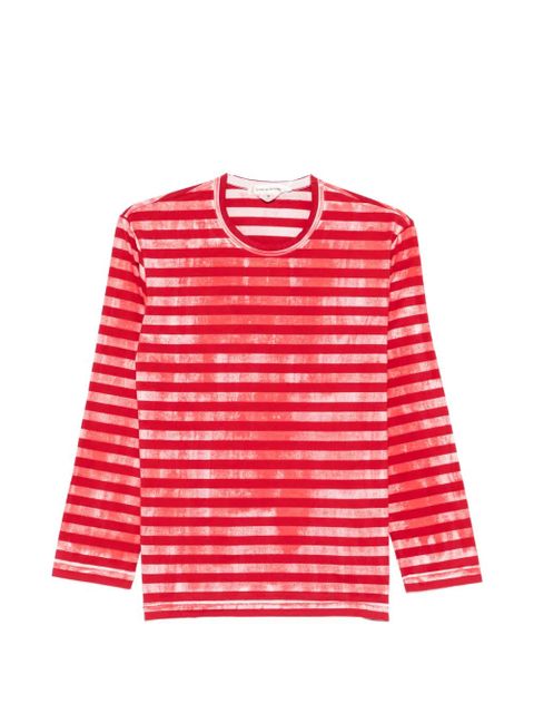Comme Des Garçons striped T-shirt - Red - zdjęcie produktu nr 1