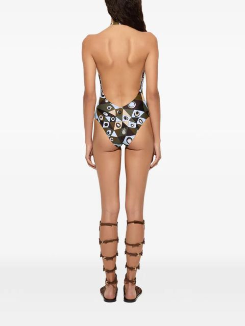 PUCCI Occhi-print swimsuit - Green