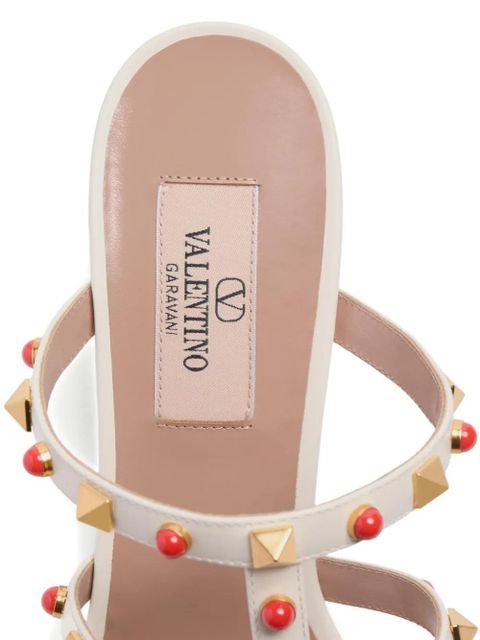 Valentino Garavani 60mm Rockstud embellished sandals - Neutrals