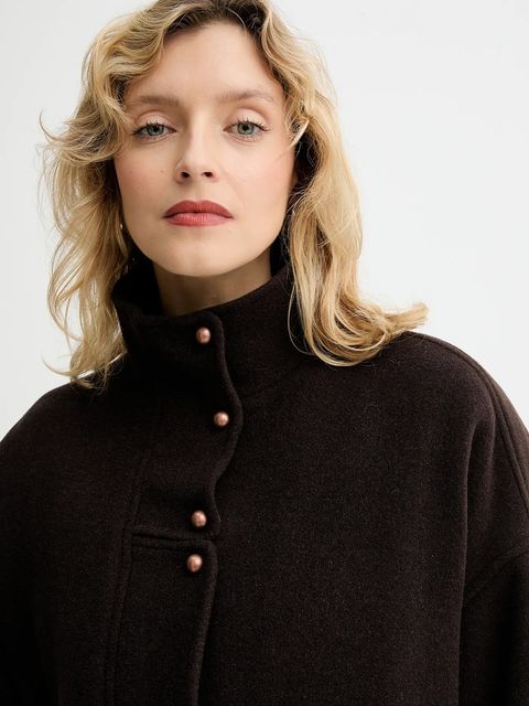 Sessun płaszcz z domieszką wełny