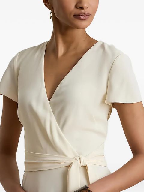 Lauren Ralph Lauren belted wrap dress - Neutrals