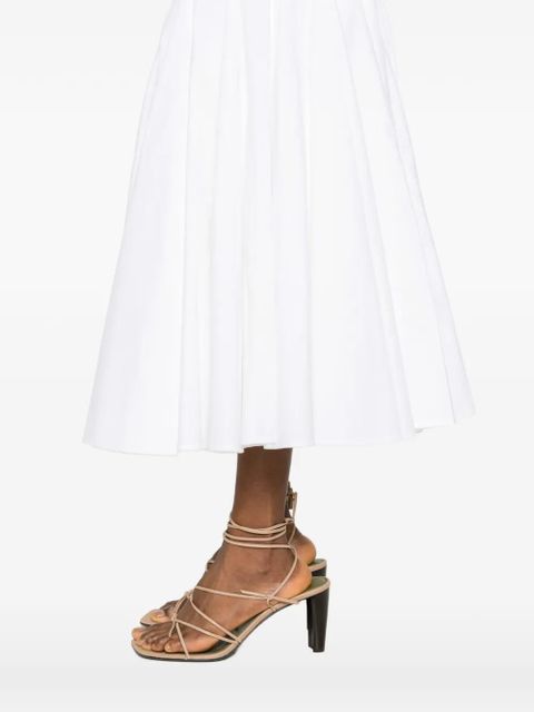 Jacquemus pleated A-line midi skirt - White