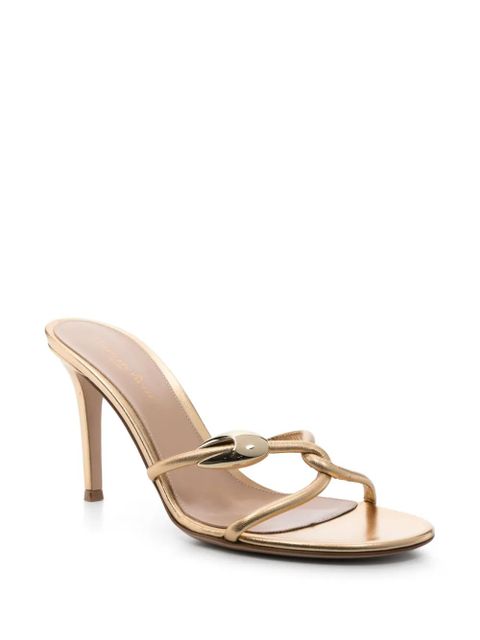 Gianvito Rossi 90mm leather sandals - Gold