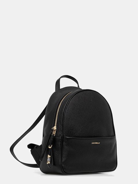 Coccinelle plecak skórzany NORY damski kolor czarny mały gładki E1 U45 14 02 01