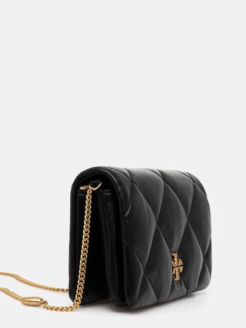 Tory Burch torebka skórzana Kira Diamond kolor czarny 162139-001