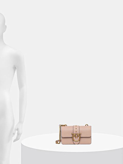 Pinko torebka skórzana kolor różowy 105856 A0F1