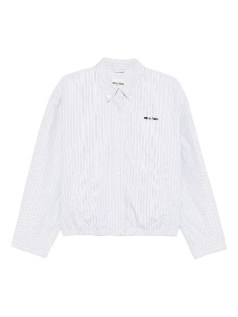 Miu Miu button-up bomber jacket - Grey - zdjęcie produktu nr 1