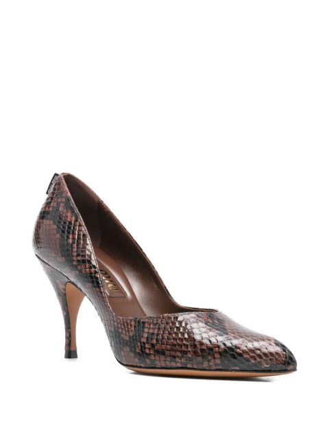 Miu Miu 85mm ayers snakeskin effect pumps - Brown - zdjęcie produktu nr 2