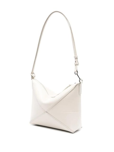 LOEWE Puzzle Fold leather clutch bag - White - zdjęcie produktu nr 1