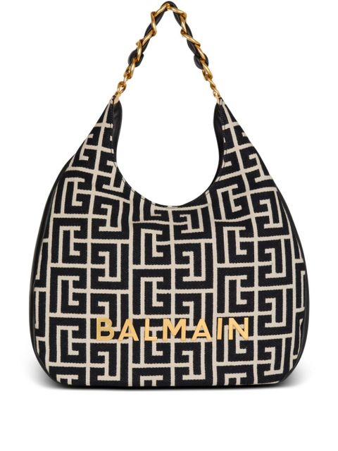 Balmain 1945 Soft Hobo Large shoulder bag - Black - zdjęcie produktu nr 1