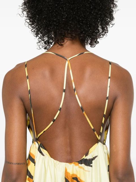 Nanushka zebra-print maxi dress - Yellow - zdjęcie produktu nr 2