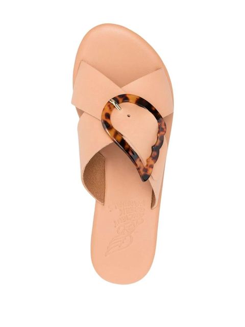 Ancient Greek Sandals Thais Rainbow wedge slides - Neutrals