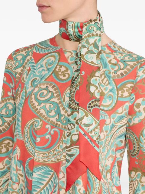 ETRO paisley silk scarf - Orange