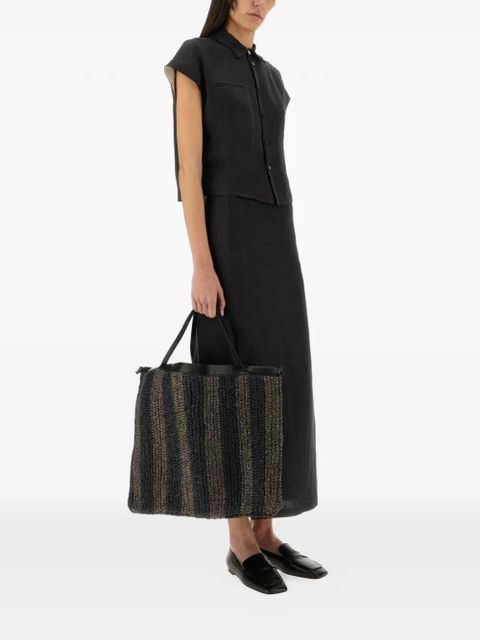 Alysi slit linen skirt - Grey - zdjęcie produktu nr 2