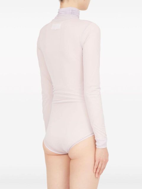 Maison Margiela four-stitch sheer bodysuit - Purple