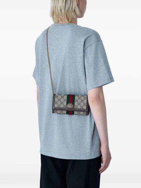 Gucci GG canvas chain wallet - Brown