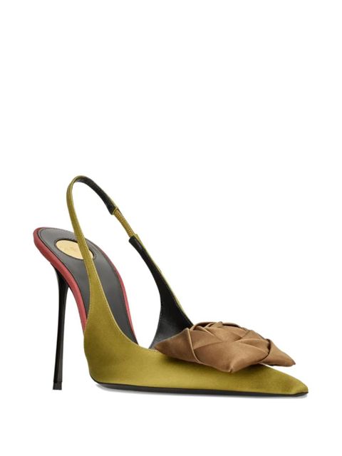 Saint Laurent 110mm Amalia slingback heeled pumps - Green - zdjęcie produktu nr 2