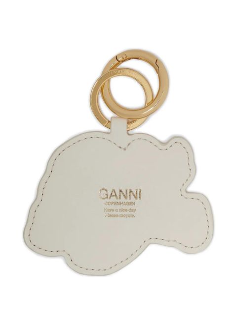 GANNI Brown Puppy keyring - Gold - zdjęcie produktu nr 2