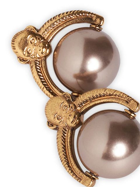 ETRO Monkey pearl earrings - Gold