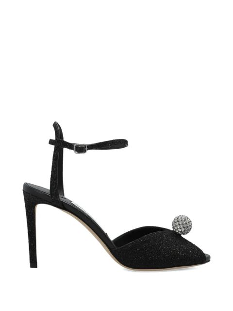 Jimmy Choo crystal-embellished strap heeled sandals - Black - zdjęcie produktu nr 1