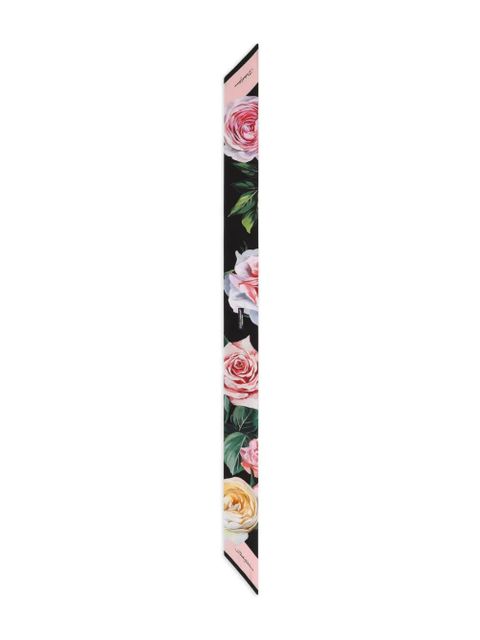 Dolce & Gabbana floral-print headscarf - Black - zdjęcie produktu nr 2