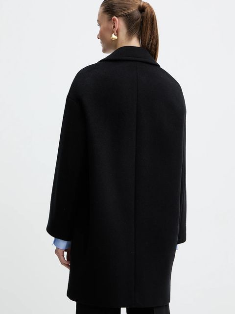 MAX&Co. płaszcz z dodatkiem wełny kolor czarny 2526016023200