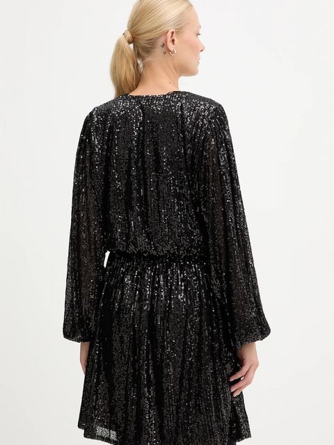 BOSS Orange sukienka kolor czarny mini rozkloszowana 50548326