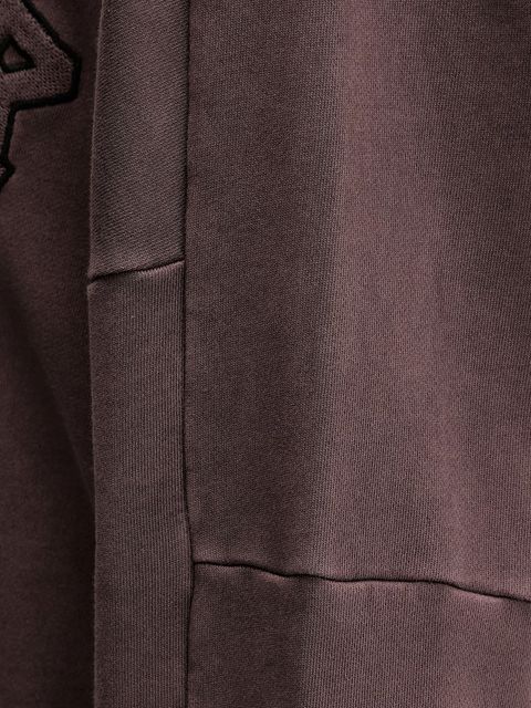 G-Star bluza bawełniana damska kolor brązowy z kapturem z aplikacją D27266-D969