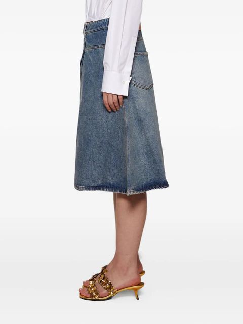 LOEWE denim A-line skirt - Blue