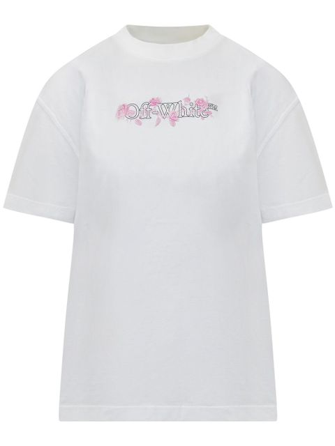 Off-White Bookish Roses-print T-shirt