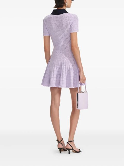 Self-Portrait knitted dress - Purple