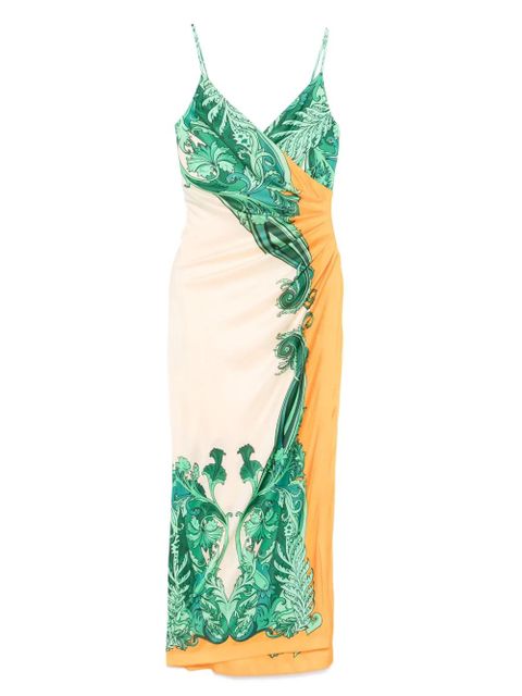 ETRO gathered printed dress - Orange - zdjęcie produktu nr 1