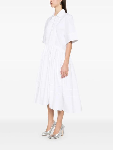 Jil Sander cotton midi dress - White