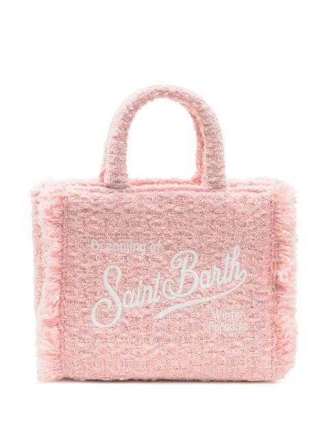 MC2 Saint Barth mini Vanity tweed-fringed tote bag - Pink - zdjęcie produktu nr 1