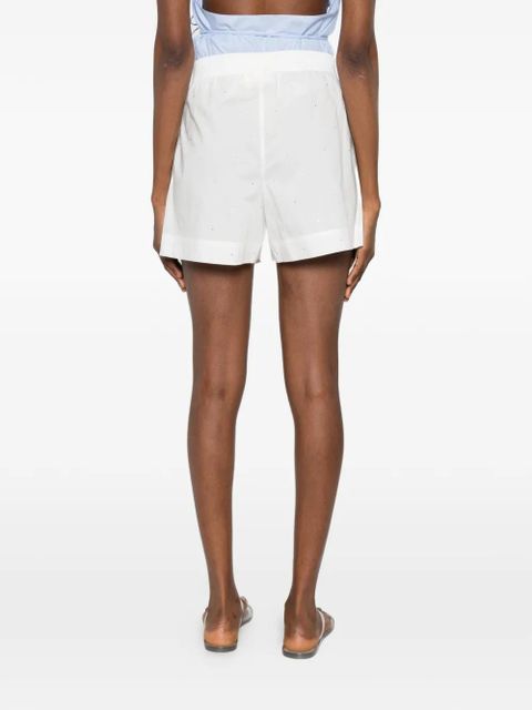 MC2 Saint Barth Meave crystal-embellishment shorts - White