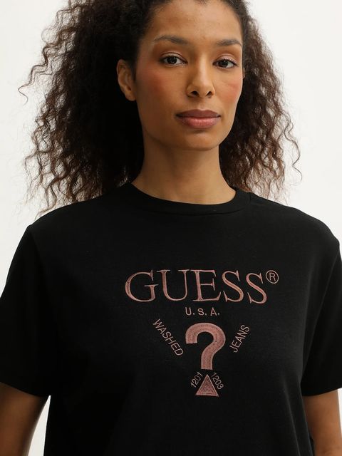 Guess t-shirt FABIA damski kolor czarny V5BI01 K1891