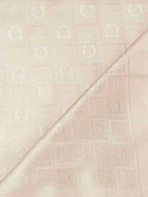 Ferragamo Gancini-pattern scarf - Neutrals