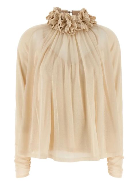 ZIMMERMANN Hypnotic crochet-trim blouse - Neutrals - zdjęcie produktu nr 1