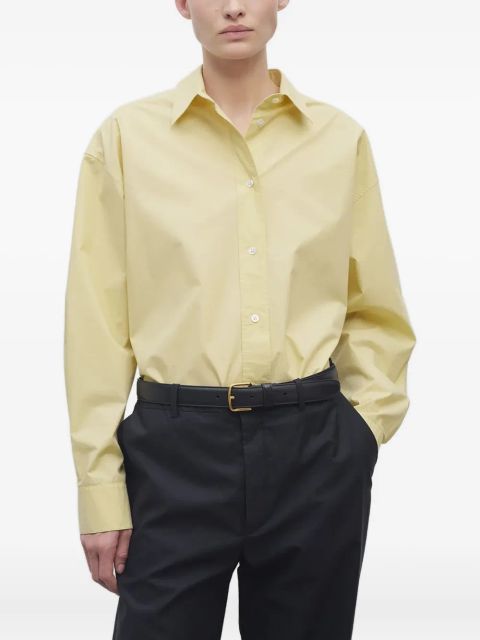 The Row Millerina long-sleeve button-up shirt - Yellow
