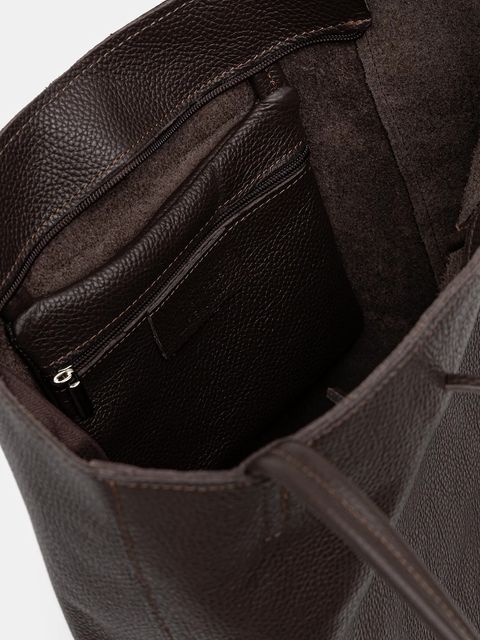 Answear.LAB torebka skórzana kolor brązowy