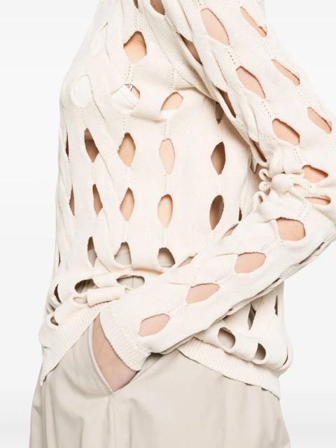 PINKO open-knit cardigan - Neutrals