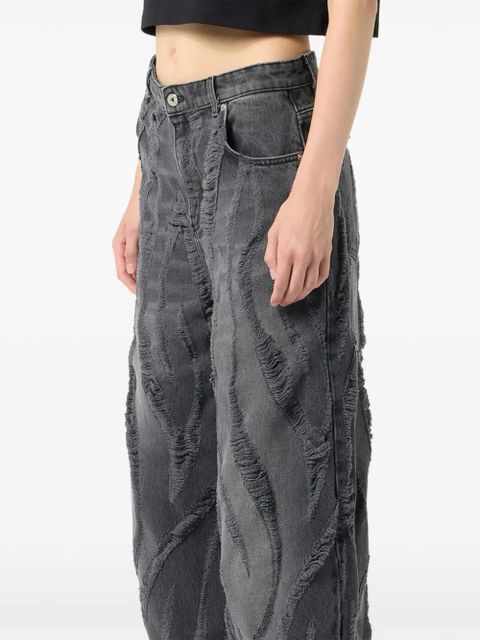 Blumarine distressed baggy jeans - Black