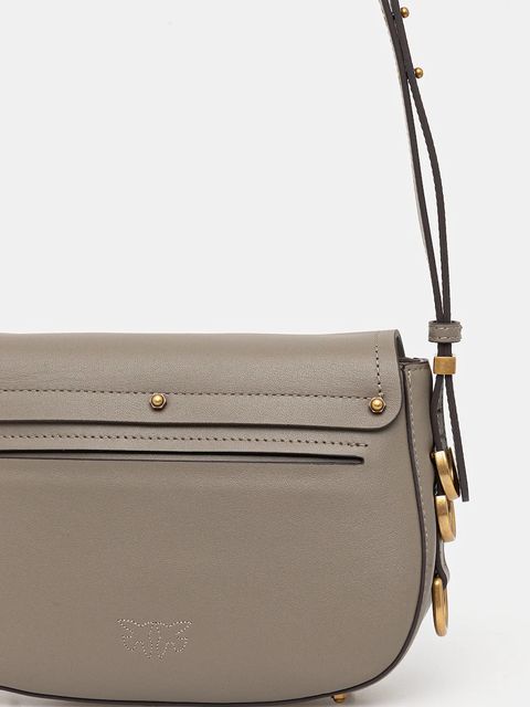 Pinko torebka skórzana kolor szary 103831 A1ZX