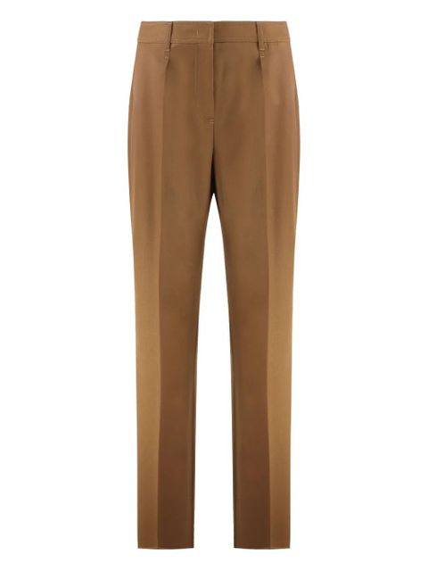 Max Mara pleated wool gabardine trousers - Brown - zdjęcie produktu nr 1