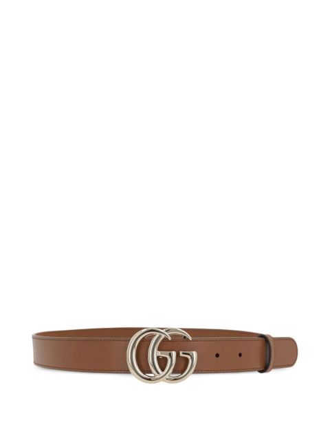 Gucci double G-buckle leather belt - Brown - zdjęcie produktu nr 1
