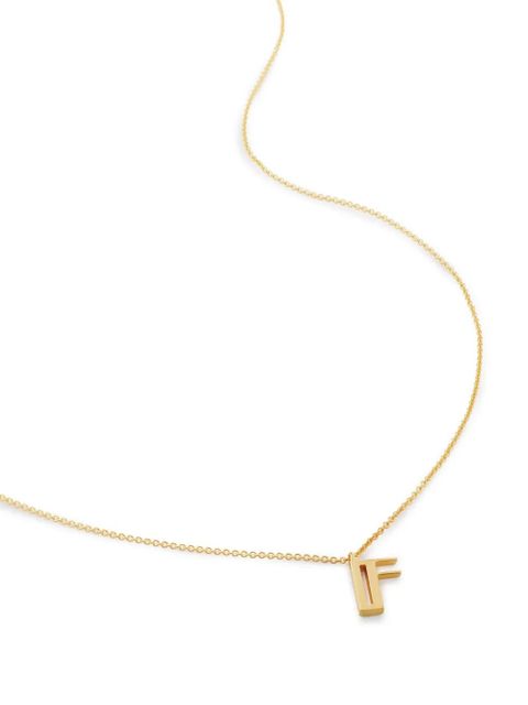 Monica Vinader alphabet F-pendant necklace - Gold - zdjęcie produktu nr 1