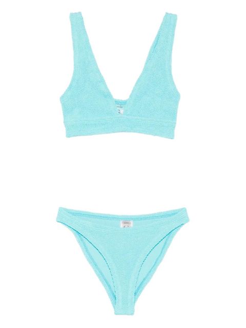 Hunza G Carla textured-finish bikini set - Blue - zdjęcie produktu nr 1